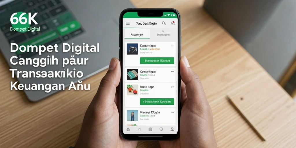 Screenshot utama yang menunjukkan antarmuka aplikasi Dompet Digital.