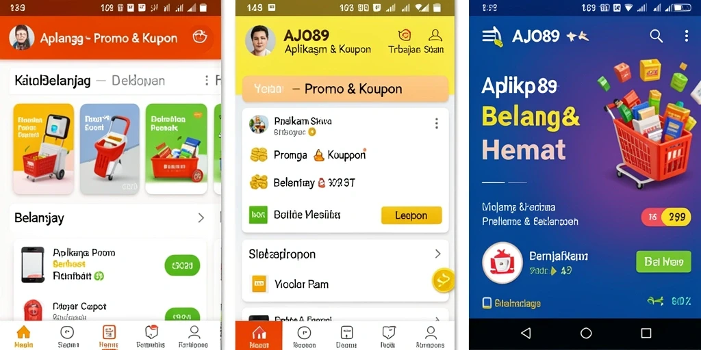 Antarmuka AJO89 dengan berbagai promo dan kupon menarik.