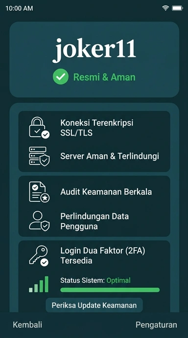 Tampilan kanal resmi joker11